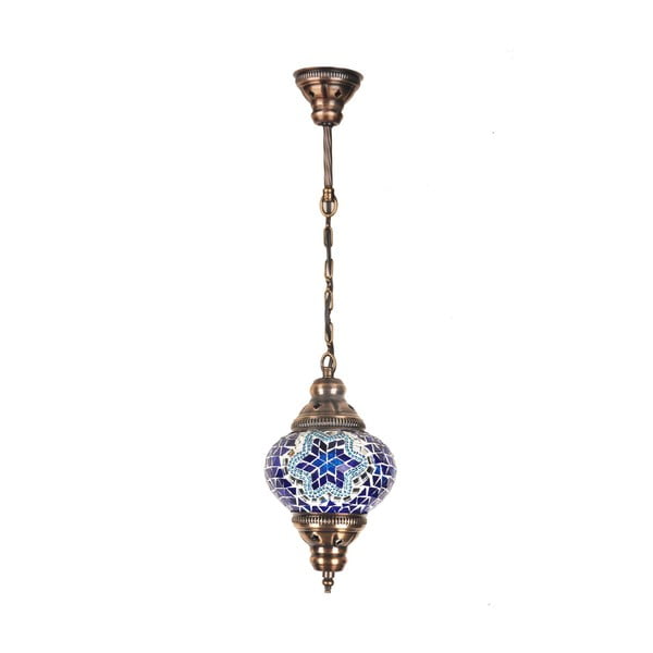 Sklenená ručne vyrobená závesná lampa Fudžarja, ⌀ 13 cm