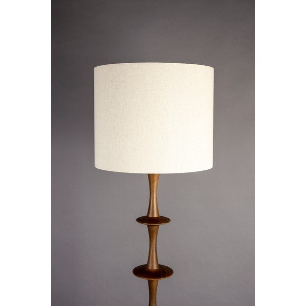 Krémová/v tmavoprírodnej farbe stojacia lampa s textilným tienidlom (výška 179 cm) Cath – Dutchbone-image-2