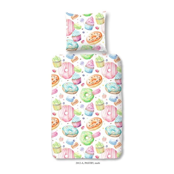 Detské obliečky z bavlny na jednolôžko Good Morning Pastry, 140 × 200 cm