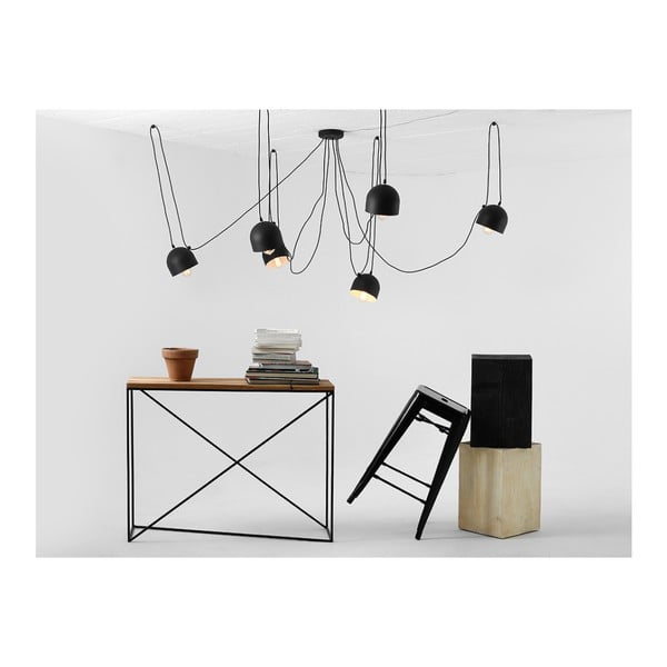 Čierne závesné svietidlo na 6 žiaroviek CustomForm Popo-image-4