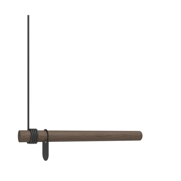 Hnedý nástenný vešiak z dubového dreva 50 cm Swing – LIND DNA