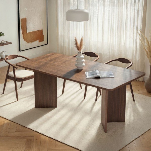 Jedálenský stôl v dekore orecha 90x180 cm Linza – Kalune Design-image-1