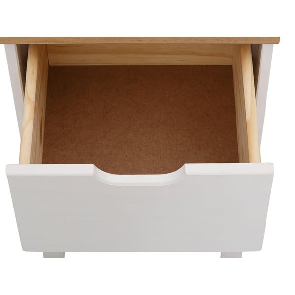 Bielo-hnedý pracovný stôl z borovicového dreva Støraa Gava, dĺžka 120 cm-image-4