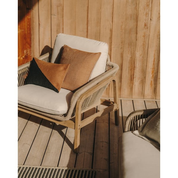 Záhradná lounge súprava z masívu akácie pre 5 v béžovo-prírodnej farbe Vellana – Kave Home-image-2