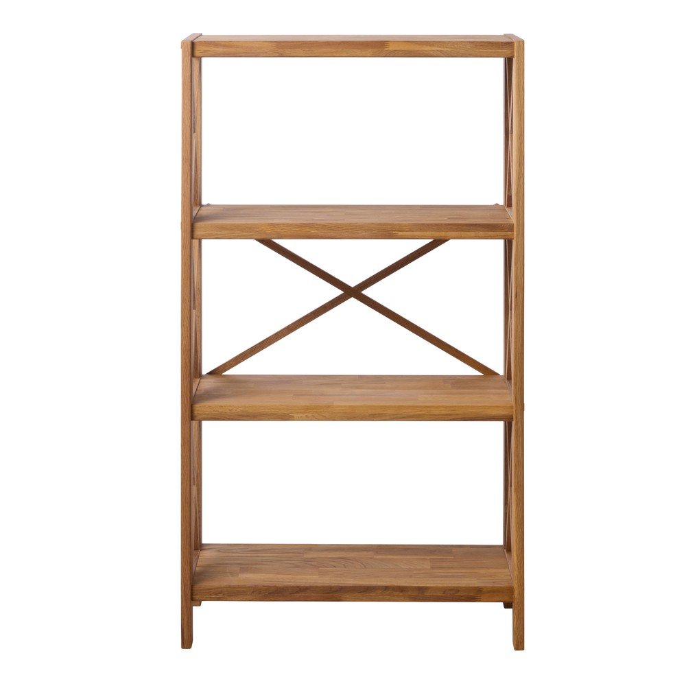E-shop Regál z dubového dreva v prírodnej farbe 70x124 cm X-Shelf – Unique Furniture