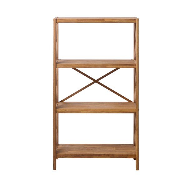 Regál z dubového dreva v prírodnej farbe 70x124 cm X-Shelf – Unique Furniture