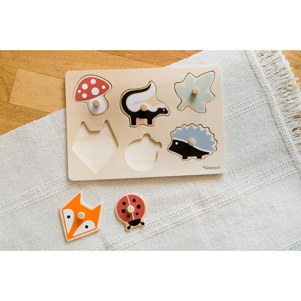 Drevené vkladacie puzzle (počet dielikov 6) Forest – Kindsgut-image-2