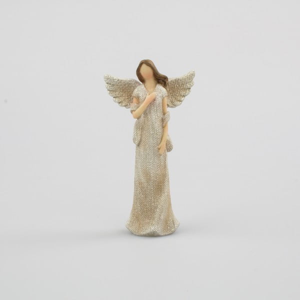 Dekoratívna soška anjela s dlaňou na hrudi Dakls
