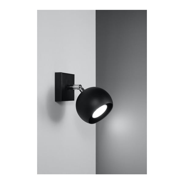 Čierne nástenné svietidlo Sollux Ollo-image-2
