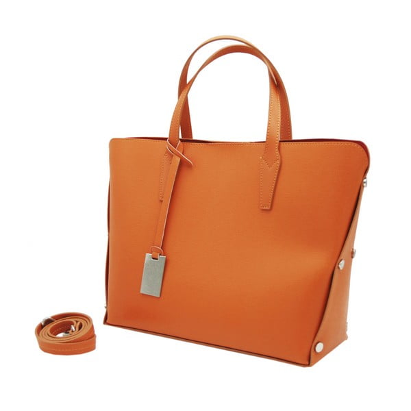 Oranžová kabelka z pravej kože Andrea Cardone Dettalgio