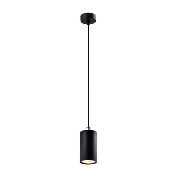 Čierne závesné svietidlo s kovovým tienidlom ø 7 cm Tubo - Candellux Lighting