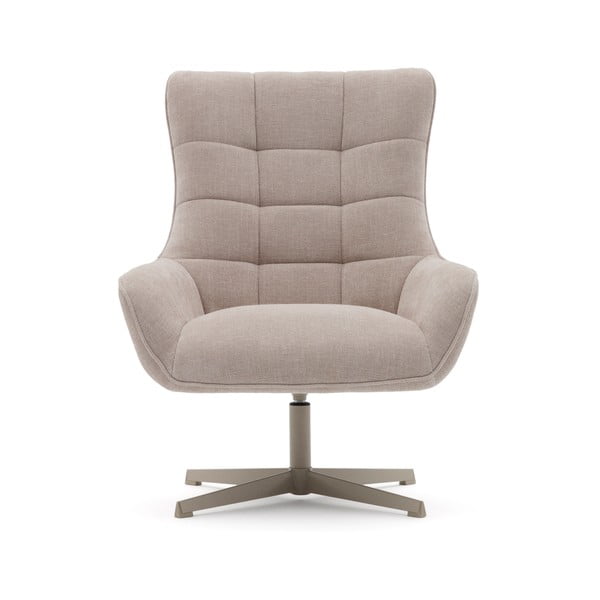 Béžové otočné ženilkové kreslo Teryl – Kave Home-image-1