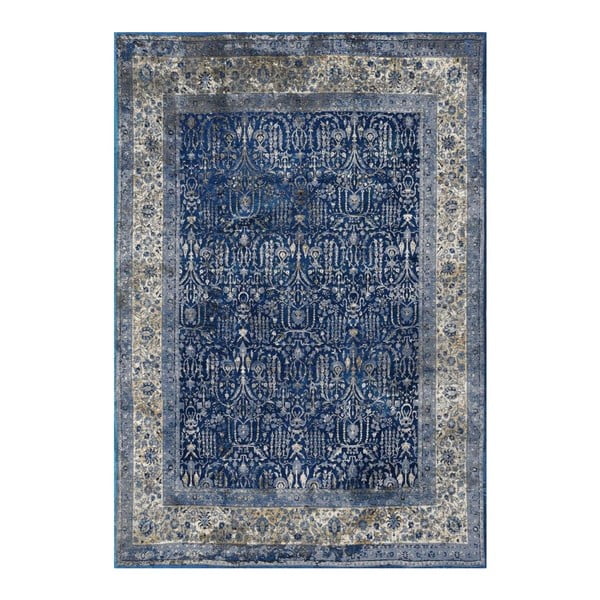 Modro-sivý koberec Floorita Tabriz, 80 x 150 cm