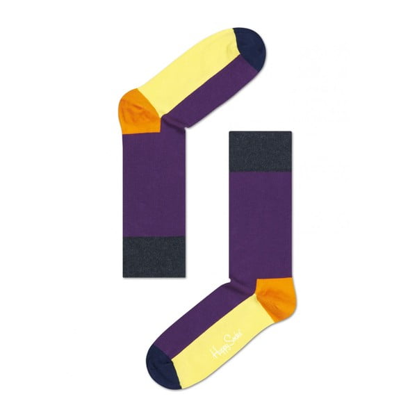 Ponožky Happy Socks Yellow and Purple veľ. 41-46