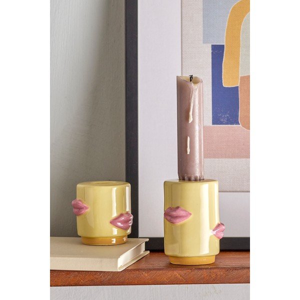 Kameninové svietniky v súprave 2 ks Sassy – Bloomingville-image-1