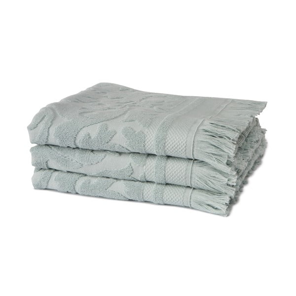 Sada 3 zelených uterákov z organickej bavlny Seahorse, 60 × 110 cm