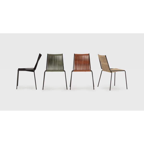 Béžové kovové stohovateľné jedálenské stoličky v súprave 2 ks Emily – Marckeric-image-1