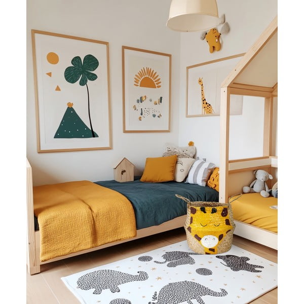 Detský kôš na hračky z morskej trávy v žlto-prírodnej farbe ø 30x28 cm Giraffe – Compactor-image-2