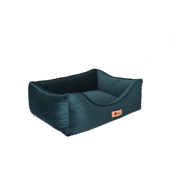 Tmavozelený zamatový pelech 55x42 cm Royal - Petsy-image-3