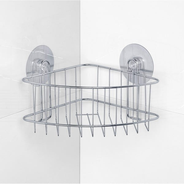 Samodržiaca rohová polička do sprchy Wenko Static-Loc-image-1