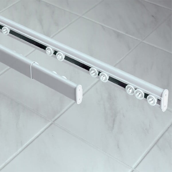 Biela tyč na sprchový záves 125 - 200 cm Surprise – Spirella-image-3