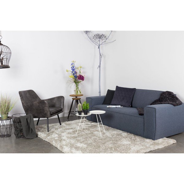 Sivé kreslo White Label Bon-image-2