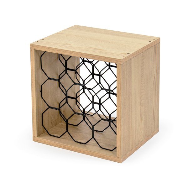 Regál na víno v dekore buka v prírodnej farbe na 9 fliaš – Compactor-image-3