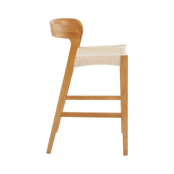 Barová stolička z brestového dreva v prírodnej farbe (výška sedadla 65 cm) Vikdalen – Jotex-image-3