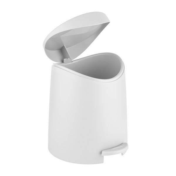 Biely pedálový plastový odpadkový kôš 3 l Portes – Allstar-image-1