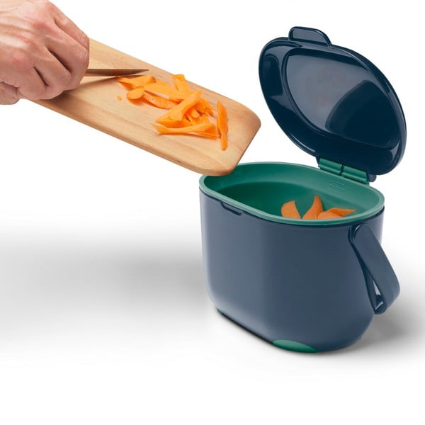 Modro-zelená nádoba na kompostovateľný odpad Addis Caddy, 2,5 l-image-4