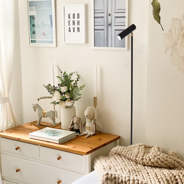 Čierna stojacia lampa SULION Milan, výška 150 cm-image-1