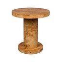 Okrúhly odkladací stolík v dekore orecha ø 46 cm Quinn – Dutchbone