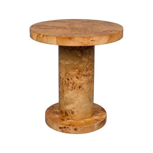 Okrúhly odkladací stolík v dekore orecha ø 46 cm Quinn – Dutchbone