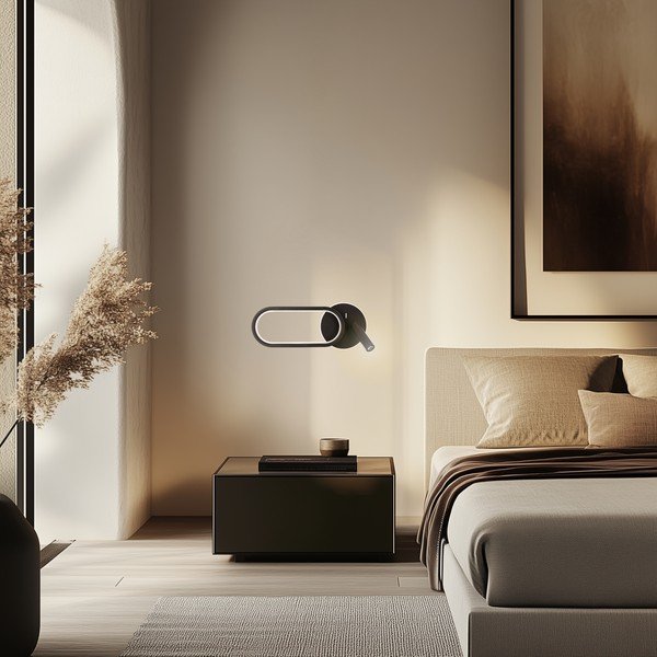 Čierne LED nástenné svietidlo Monet – Candellux Lighting-image-3