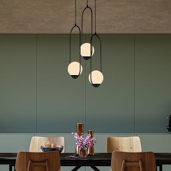 Čierne závesné svietidlo Squid Lighting Arch, výška 146 cm-image-3