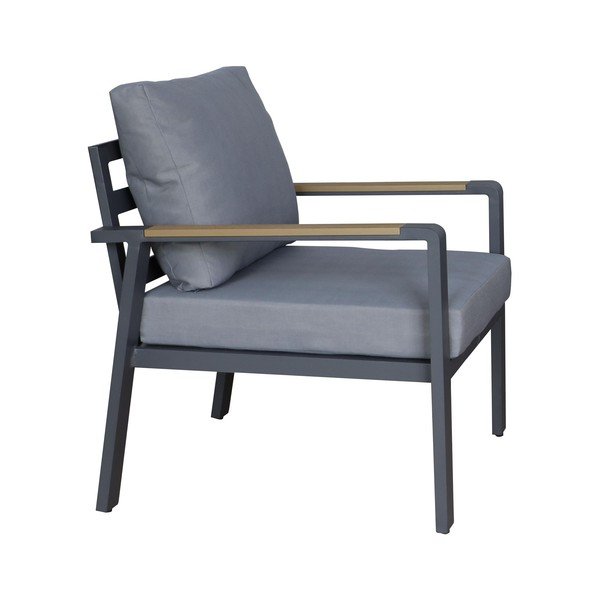 Tmavosivá hliníková záhradná lounge súprava pre 5 Sibiu – Rojaplast-image-4