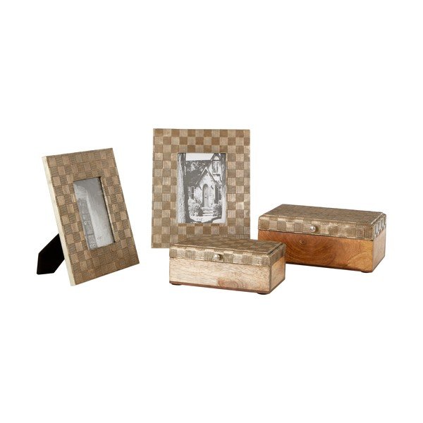 Drevený rámček v zlatej farbe 23x28 cm Bowerbird – Premier Housewares-image-3