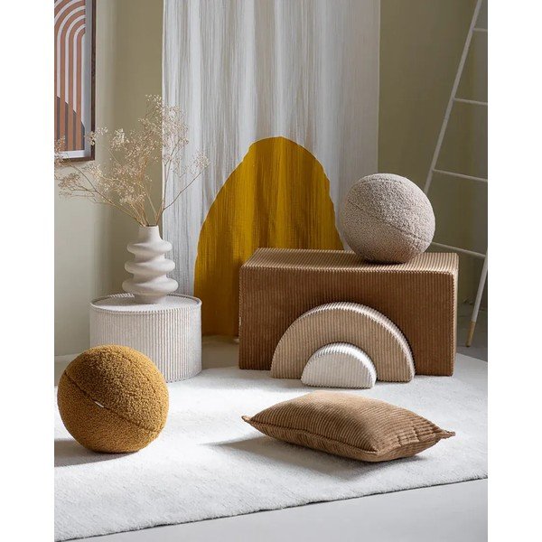 Hnedý menčestrový detský pohovkový vankúš Bolster – Wigiwama-image-1