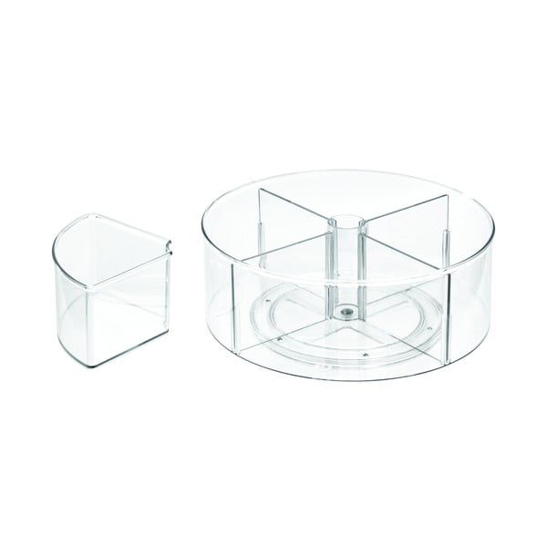 Okrúhly transparentný úložný box iDesign The Home Edit, Ø 29 cm-image-1