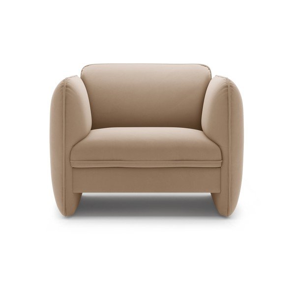 Hnedé zamatové kreslo Georgia – Micadoni -image-2