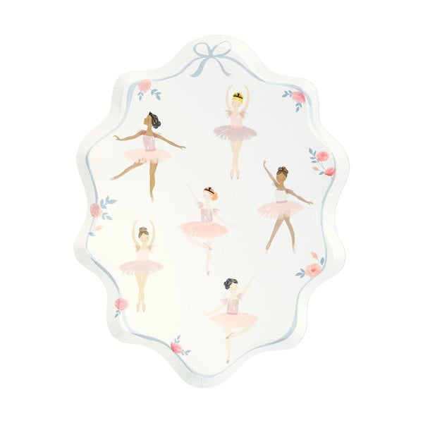 Papierové jednorazové tácky v súprave 8 ks Ballerina – Meri Meri
