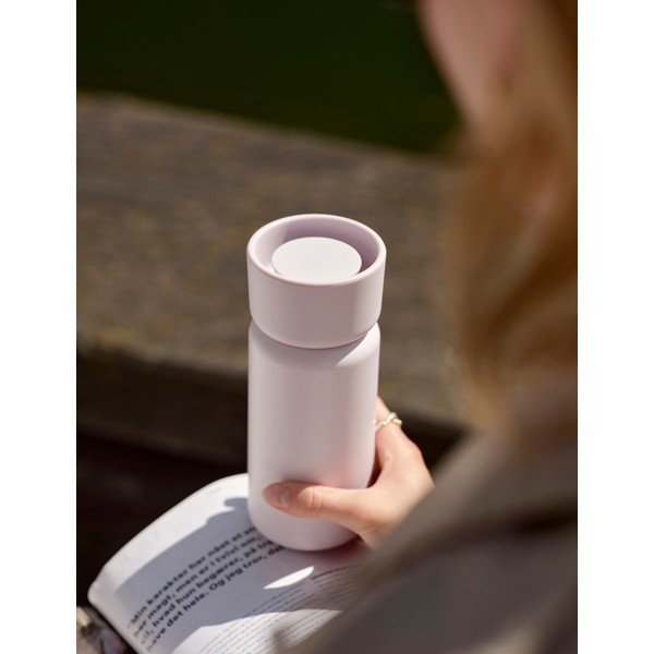 Svetloružový termo hrnček z nehrdzavejúcej ocele 400 ml Singles – Zone-image-1