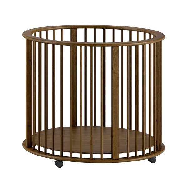 Hnedá detská ohrádka z bukového dreva 90x90 cm Dino – Vipack