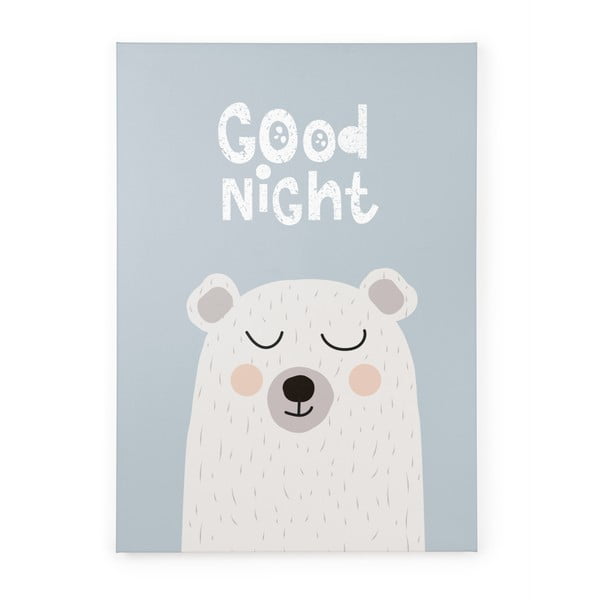 Obraz na plátne Tanuki Good Night Bear, 70 × 50 cm