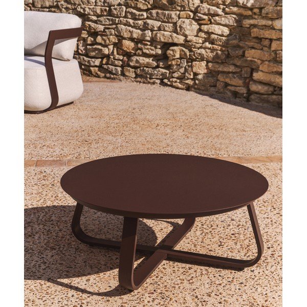 Kovový okrúhly Záhradný konferenčný stolík ø 80 cm Tamaris – Kave Home-image-1