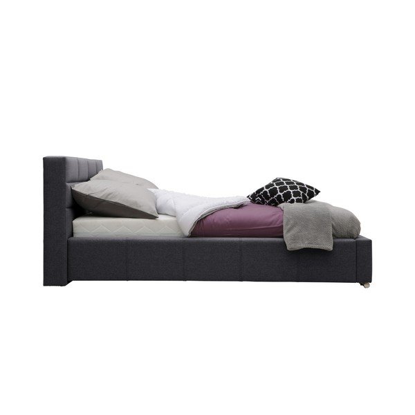 Sivá dvojlôžková posteľ Mazzini Beds Reve, 140 × 200 cm-image-1