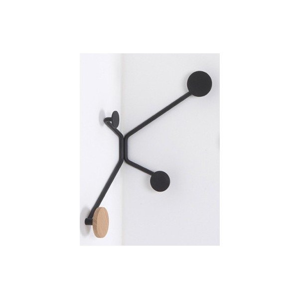 Čierny rohový nástenný vešiak Gazzda Hook-image-3
