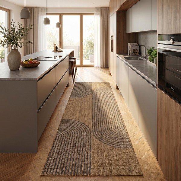 Čierny/hnedý vnútorný a vonkajší behúň 80x250 cm Mira 1453 – Ayyildiz Carpets-image-1