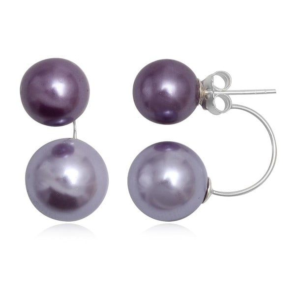 Náušnice Two Pearls Purple