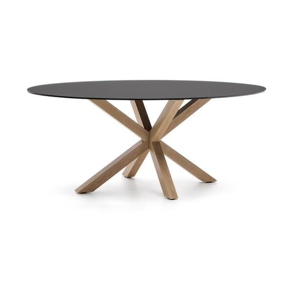 Jedálenský stôl so sklenenou doskou 100x200 cm Argo – Kave Home